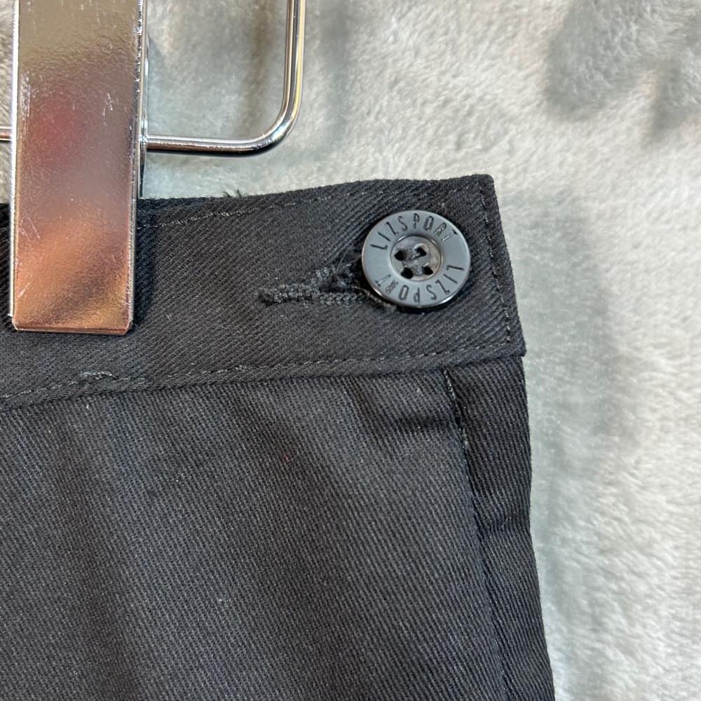 Liz Claiborne Liz Sport High Rise Black Trousers‎ Size 8 NWT Vintage 90s Stretch - Picture 4 of 14
